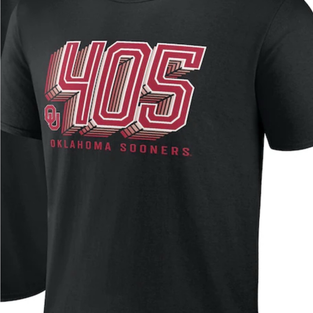 Fanatics Black and Red Oklahoma Sooners Tee